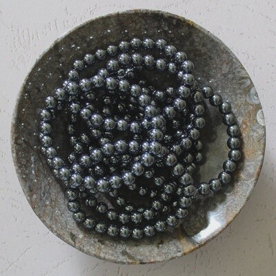 8mm Hematite Beaded Stretch Bracelet