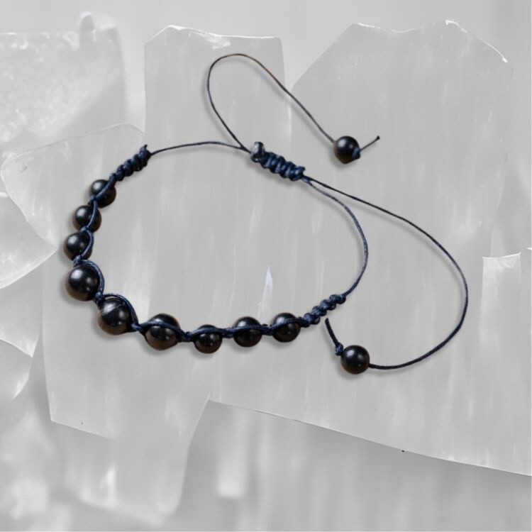 Shungite Shamballa Macrame Bracelet