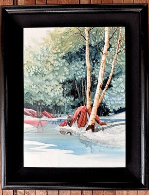 Aspen Pond - Original Watercolor Painting by Michael Atkinson SIGNED