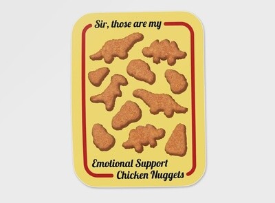 Emotional Support Nuggets Sticker
