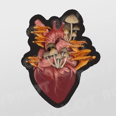 BPG Mushroom Heart Sticker