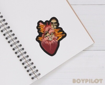 BPG Mushroom Heart Sticker