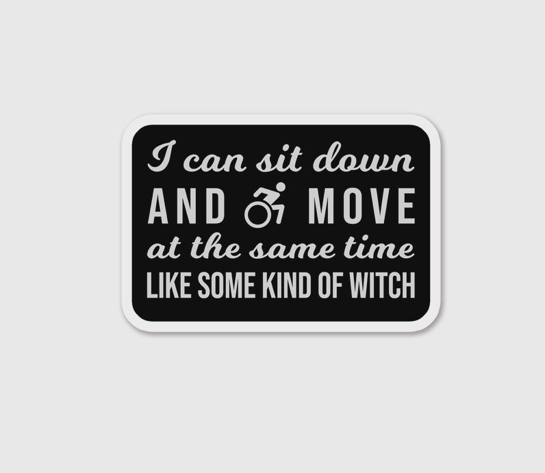 Wheelchair Witch Sticker