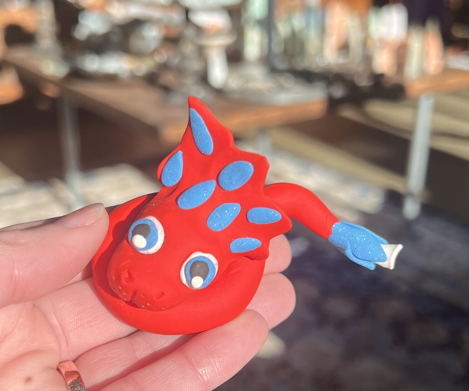 Nava Red and Blue Americana Clay Snake