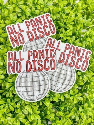 All Panic No Disco Sticker