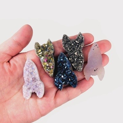 Druzy Quartz Rocket Shaped Cabochon