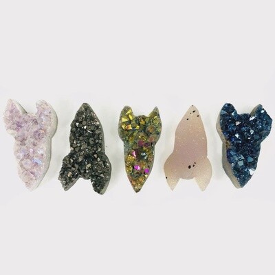 Druzy Quartz Rocket Shaped Cabochon