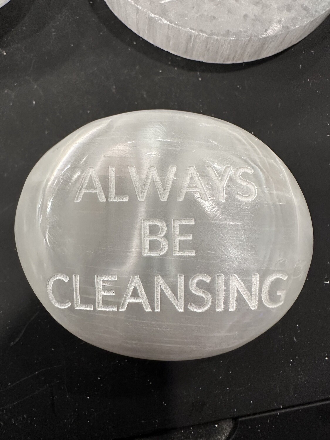 Selenite / Satin Spar Palmstone, Style: Always Be Cleansing