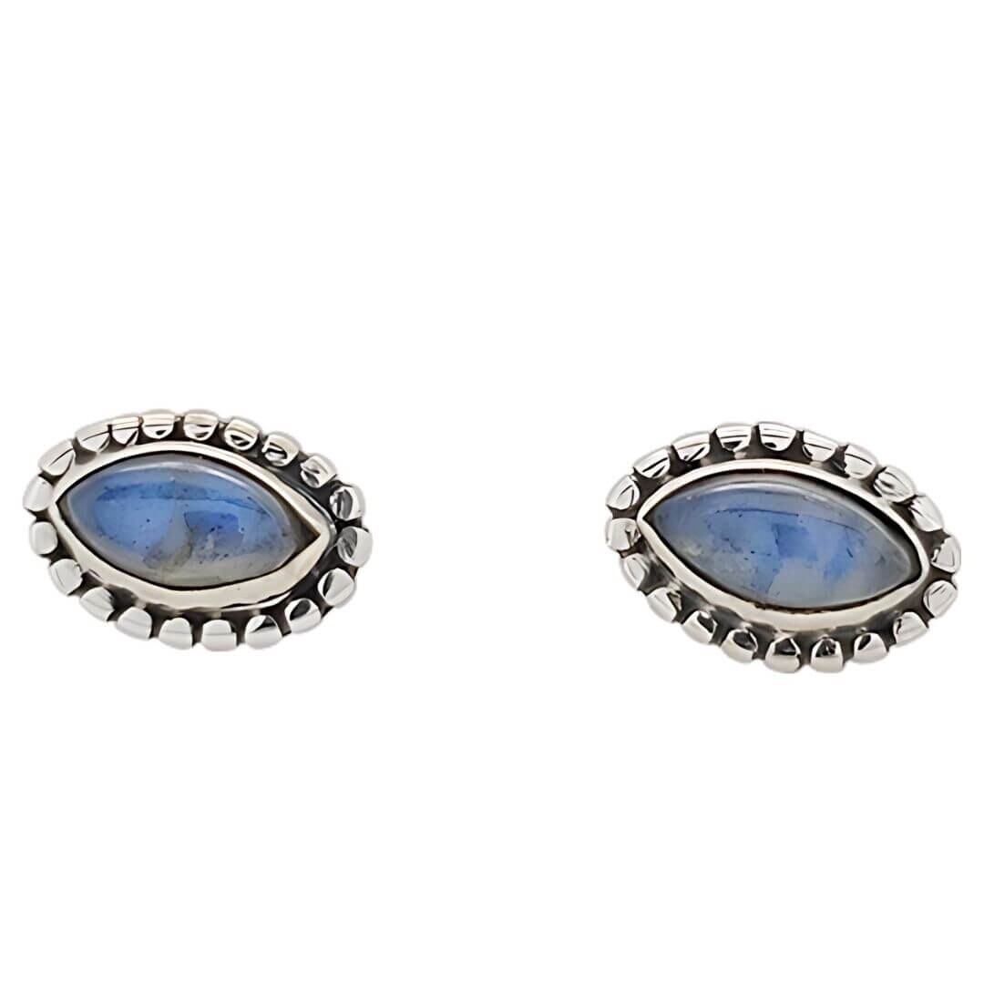 Labradorite Sterling Silver Stud Earrings