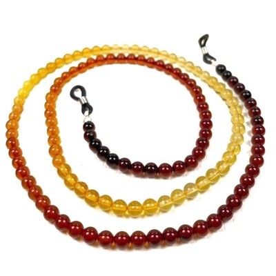 Multi Color Rainbow Amber Eyeglass Necklace / Chain 28&#39;&#39;