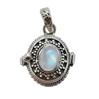 Moonstone Locket Sterling Silver Pendant