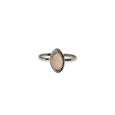 Rose Quartz Marquis Sterling Silver Ring