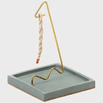 Quadrate Concrete Rope Incense Burner, Type: Blue Fog