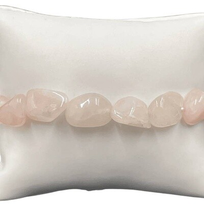 Rose Quartz Tumble Stone Beaded Bracelet
