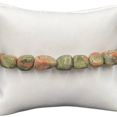 Unakite Tumble Stone Beaded Bracelet
