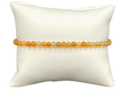 4mm Carnelian Beaded Stretch Bracelet