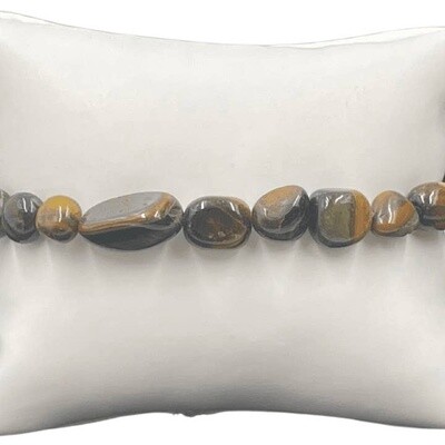 Tiger&#39;s Eye Tumble Stone Beaded Bracelet