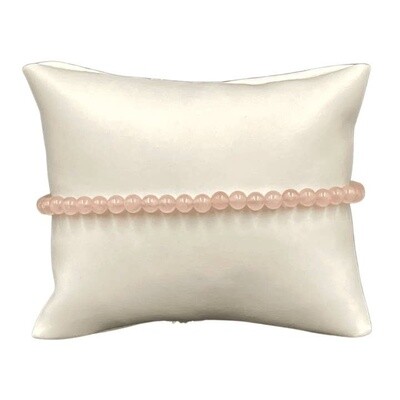 4mm Rose Quartz Beaded Stretch Bracelet