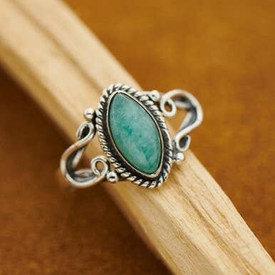 Amazonite Horseshoe Ring