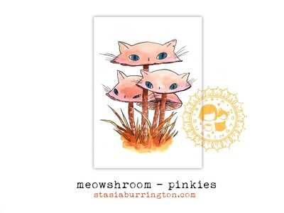 Meowshroom Art Print Postcard - Pinkies