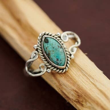 Tibetan Turquoise Horseshoe Ring