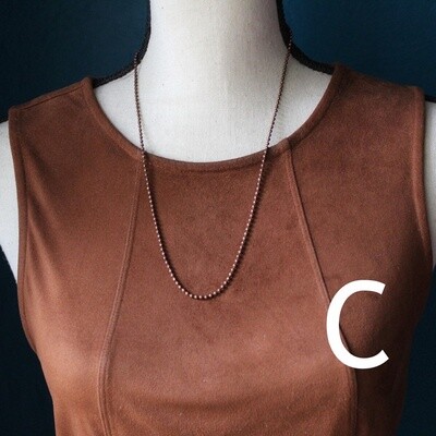 Copper c-ball chain 18 in