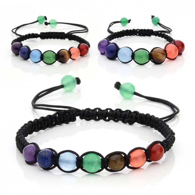 Chakra Macrame String Bracelet