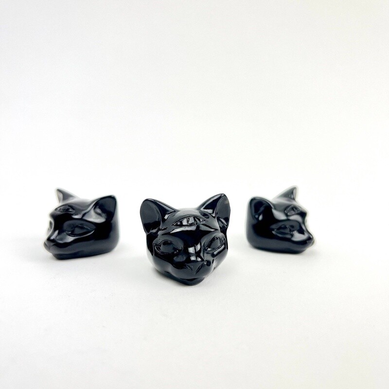 Black Obsidian Third Eye Cat