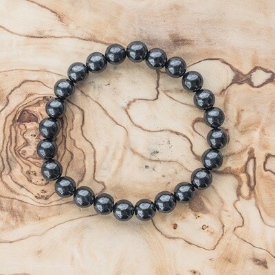 8mm Shungite Beaded Stretch Bracelet