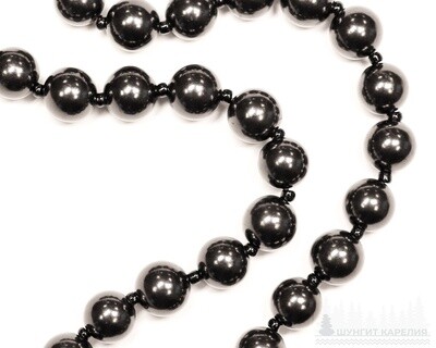 8mm Shungite Bead Necklace on a chain