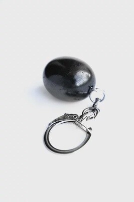 Shungite Tumble Stone Keychain