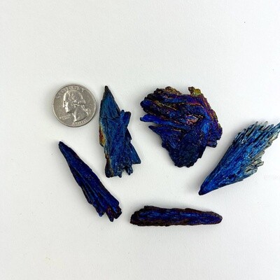 Rainbow Titanium Aura Kyanite Fans | 40-60mm