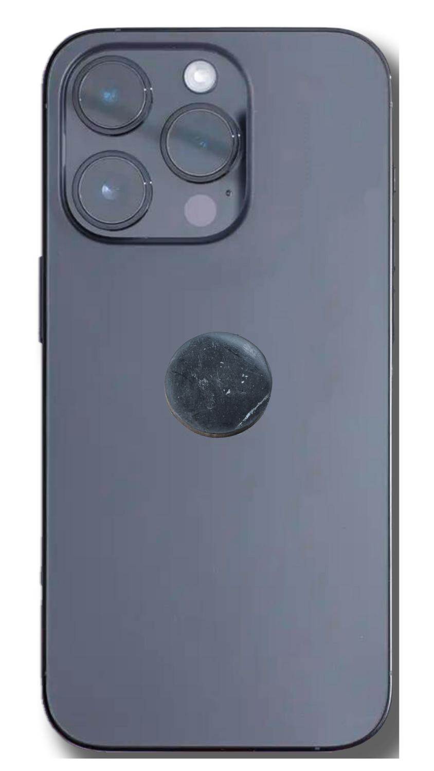 Shungite Adhesive Phone Plate, Type: 20mm Flat Circle