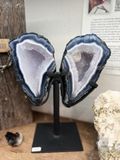 Small Polished Agate Wings on Stand