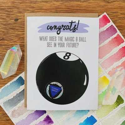 Scratch-Off Magic 8 Ball Greeting Card