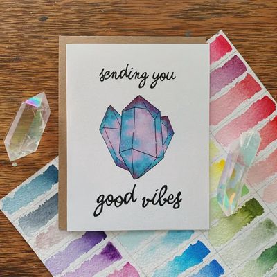 Sending You Good Vibes Greeting Card