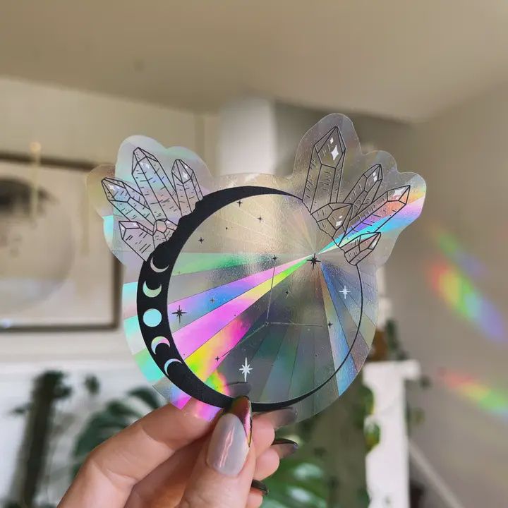 JW Rainbow Suncatcher Window Decal, Style: Crystal Moon