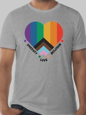 Pride Heart T-Shirt | Grey