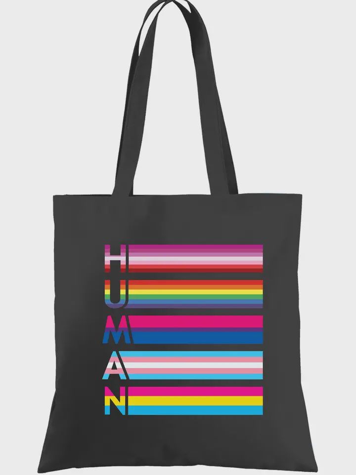 HUMAN PRIDE Black Tote Bag