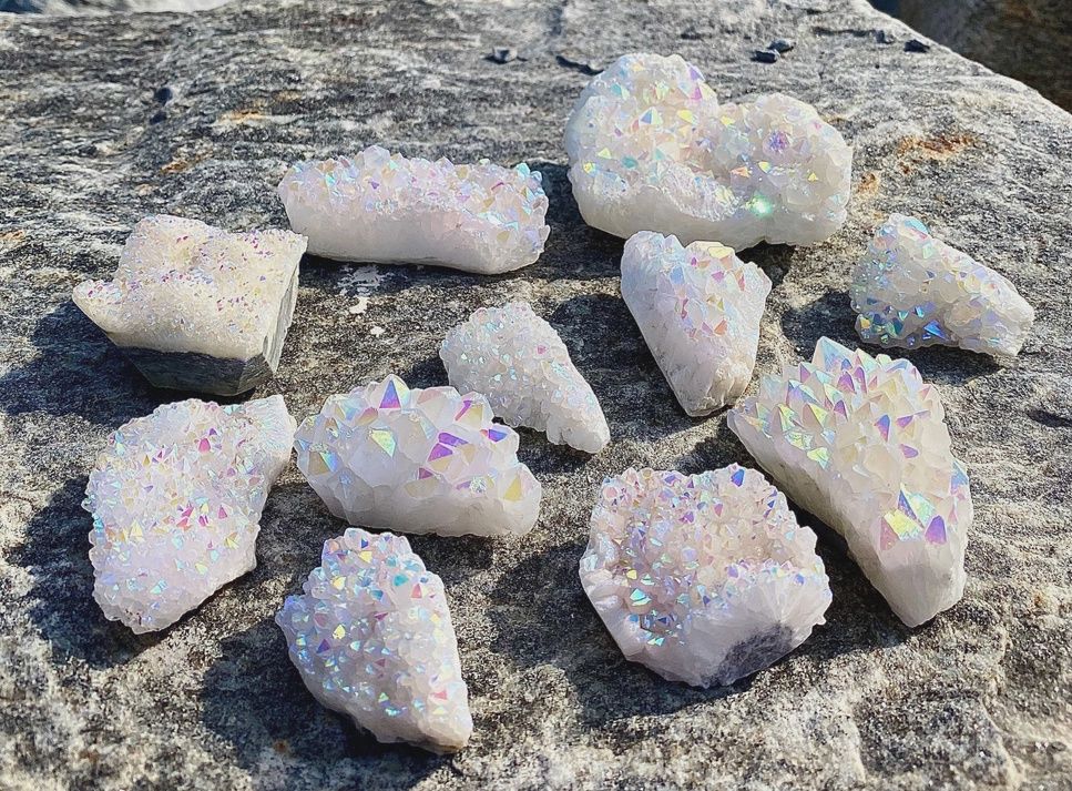 Angel Aura Quartz Cluster Crystal (by lb)