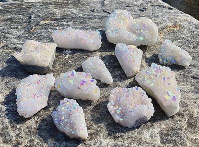 Angel Aura Quartz Cluster Crystal (by lb)