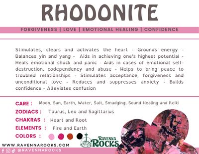 Pink Rhodonite Tumble Stone