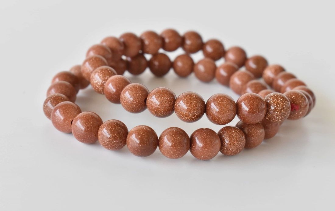 6mm Goldstone Bead Stretch Bracelet
