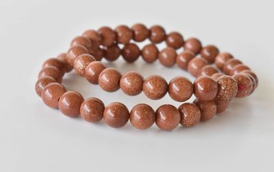 6mm Goldstone Bead Stretch Bracelet