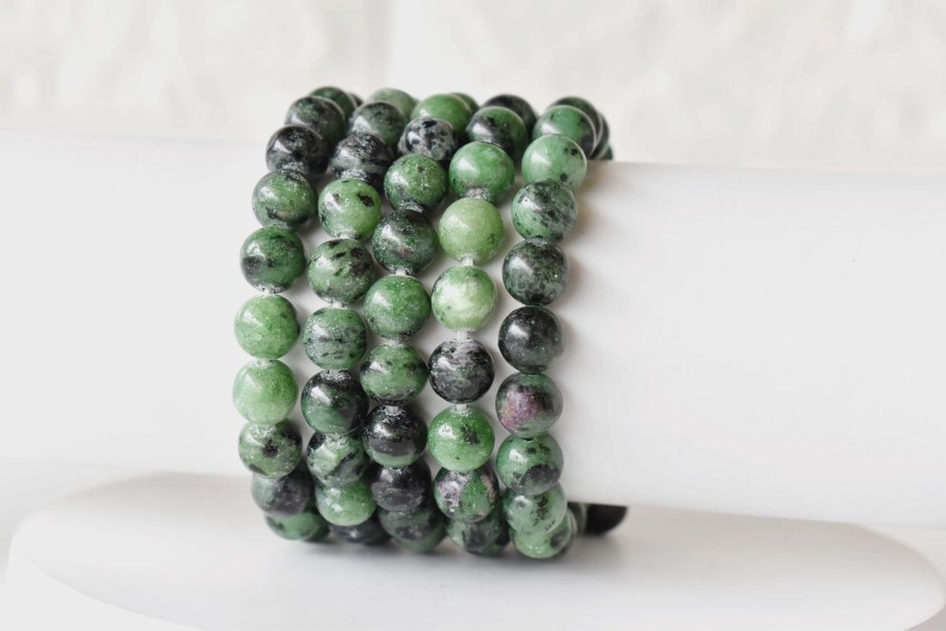 8mm Ruby Zoisite Bead Stretch Bracelet