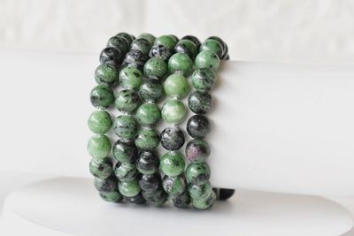 8mm Ruby Zoisite Bead Stretch Bracelet