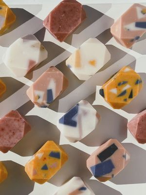 Terrazzo mini gem bar soap. Eco friendly, low waste. Modern