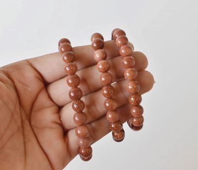 6mm Goldstone Bead Stretch Bracelet