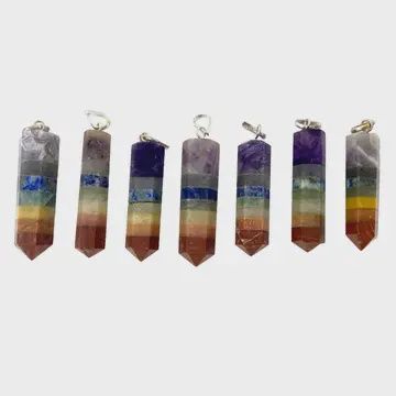 7 Chakra Bonded Pencil Pendant