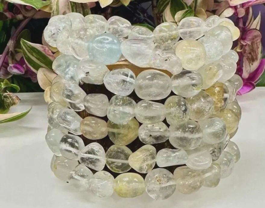 Topaz Tumble Bead Stretch Bracelet